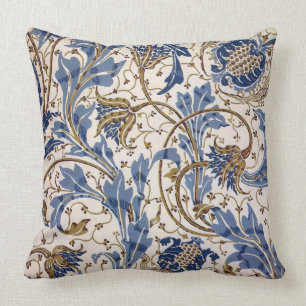 Crane’s Pomegranate and Teazle in Blue Cushion