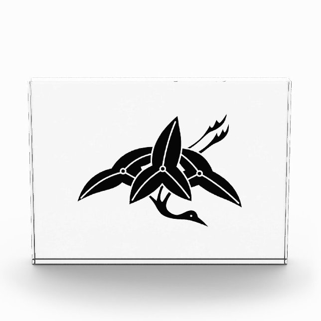 Crane-shaped arrowhead photo block (Front)