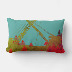 Crane Shovel OPERATING ENGINEER art Lumbar Cushion