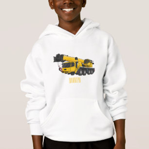 Crane truck cartoon illustration