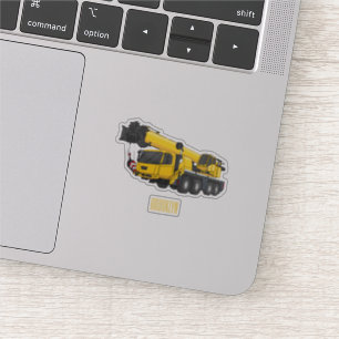 Crane truck cartoon illustration