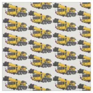 Crane truck cartoon illustration fabric