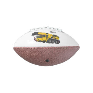 Crane truck cartoon illustration football