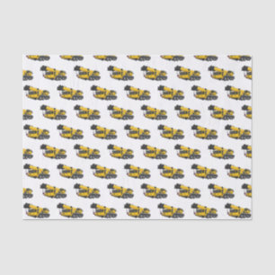 Crane truck cartoon illustration  tissue paper
