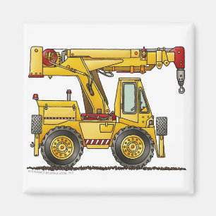 Crane Truck Construction Magnets