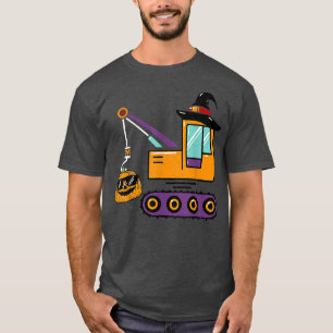 Crane Truck Pumpkin Toddler Baby Boys Halloween Ki T-Shirt
