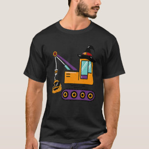 Crane Truck Pumpkin Toddler Baby Boys Halloween Ki T-Shirt