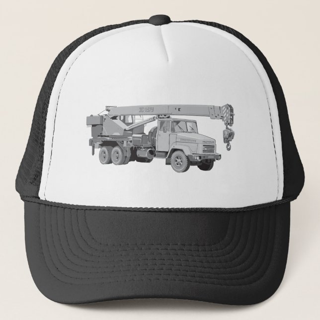 Crane Truck Trucker Hat (Front)