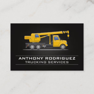 Crane Truck   Trucking Services Business Card