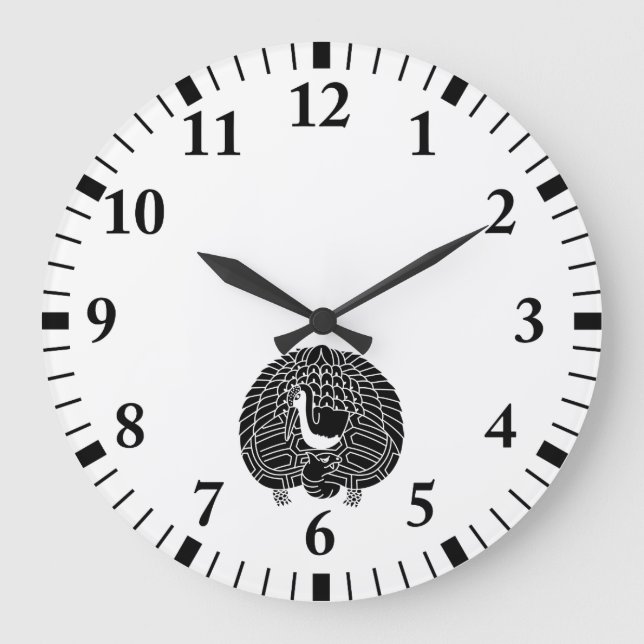 Crane Turtle Large Clock (Front)