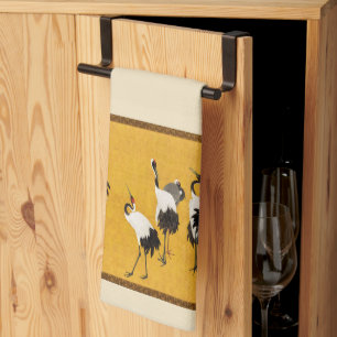 "Cranes" (1772-1780) by Maruyama Ōkyo Tea Towel