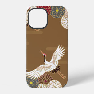 Cranes and chrysanthemums Japanese traditional pat iPhone 12 Case