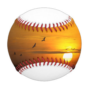 Cranes at sunrise baseball