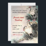 Cranes Birthday Invitation<br><div class="desc">Inspired by O-Shi Yang.</div>