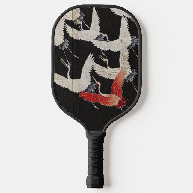 Cranes in Flight with custom name Pickleball Paddle (Back)