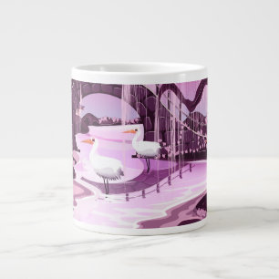 Cranes in the Korean Garden Large Coffee Mug