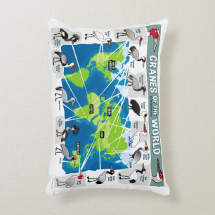 Cranes of the World Decorative Cushion