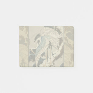Cranes on a Snow Covered Pine Hokusai Post-it Notes