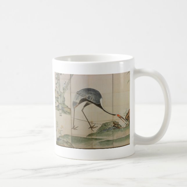 Cranes, Pines, and Bamboo Coffee Mug (Right)