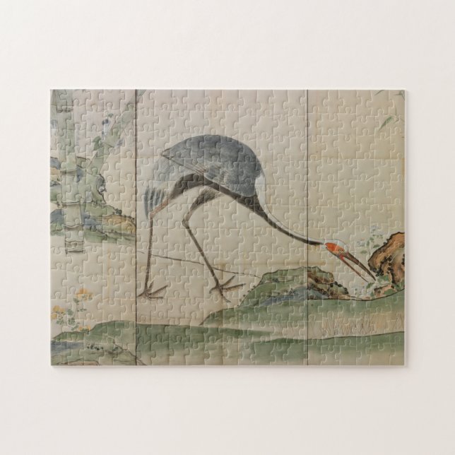 Cranes, Pines, and Bamboo Jigsaw Puzzle (Horizontal)