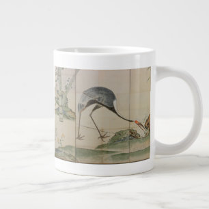Cranes, Pines, and Bamboo Large Coffee Mug