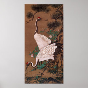 Cranes, Watanabe Shuseki Japanese Fine Art Poster