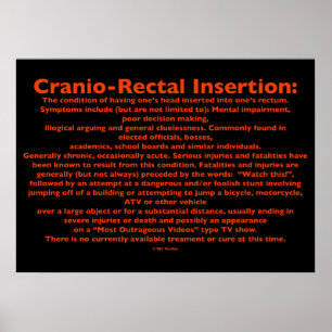 Cranio-Rectal Insertion Poster