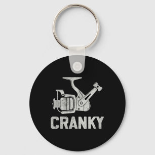 Crank Bait Fishing Lure Cranky Funny Fishing Fishe Key Ring