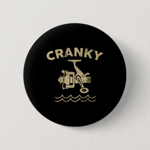 Crankbait Fishing Lure - Cranky Funny Fishing 6 Cm Round Badge