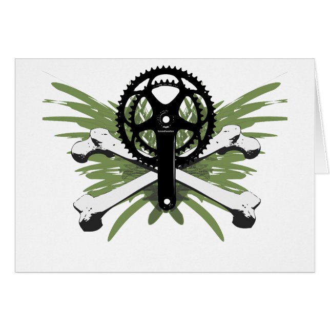 Crankset Bones - green (Front Horizontal)