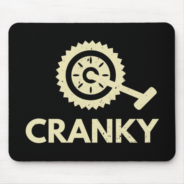 Cranky / Bicycle/ Cyclist Mouse Pad (Front)