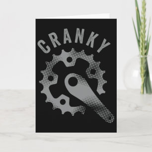 Cranky Bike Dad Cycling Spoke And Crank Mountain B Card