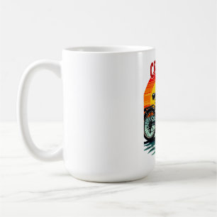 Cranky Biker Tee: Vintage Sunset and ageless Bike Coffee Mug