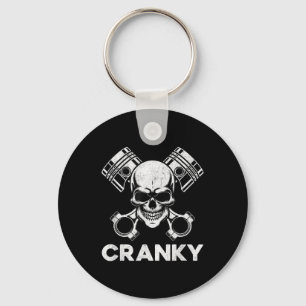 Cranky Car V8 Engine Crankshaft Cars Lover, Mechan Key Ring