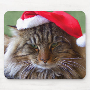 Cranky Christmas Cat Mousepad