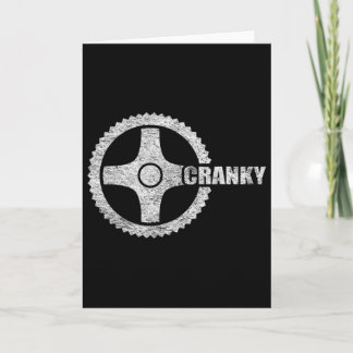 Cranky Cycling Biking Bicycle Crank Cyclists Bike Card