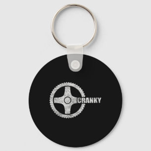 Cranky Cycling Biking Bicycle Crank Cyclists Bike Key Ring