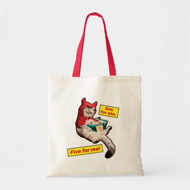 Cranky Devil Cat Tote Bag (Front)
