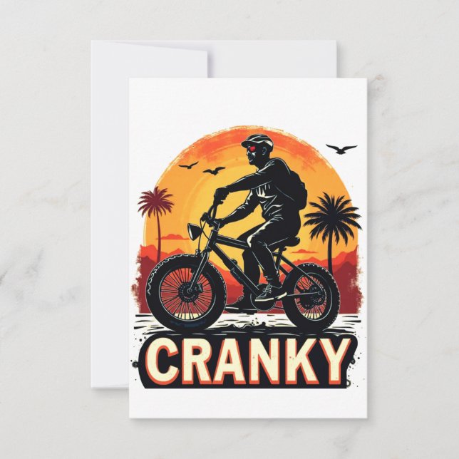 Cranky: Energise Your Ride – Fun Biker Tee  (Front)