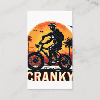 Cranky: Energise Your Ride – Fun Biker Tee Business Card