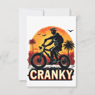 Cranky: Energise Your Ride – Fun Biker Tee Save The Date