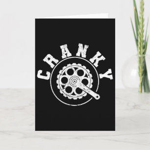 Cranky Funny Bicycle Lover Crank Cycling Biker Mou Card