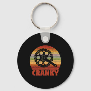 Cranky Funny Bicycle Lover Crank Cycling Biker Mou Key Ring