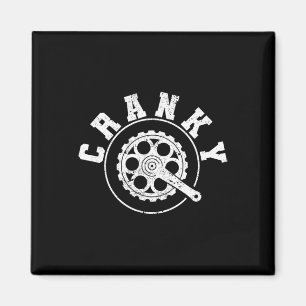 Cranky Funny Bicycle Lover Crank Cycling Biker Mou Magnet