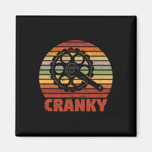 Cranky Funny Bicycle Lover Crank Cycling Biker Mou Magnet