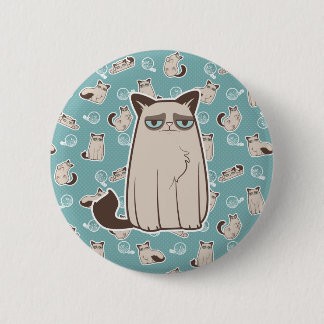 Cranky Kitty Cat Standing 6 Cm Round Badge
