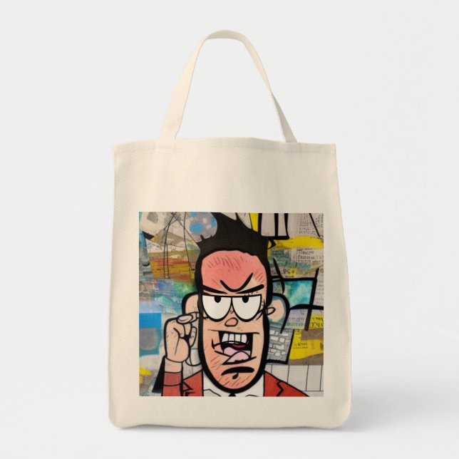 Cranky Man Tote Bag (Front)