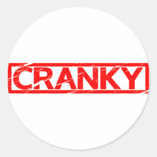 Cranky Stamp Classic Round Sticker