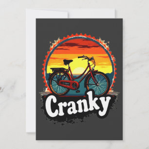 Cranky Sunset Bicycle Tee – Energise Your Ride Invitation