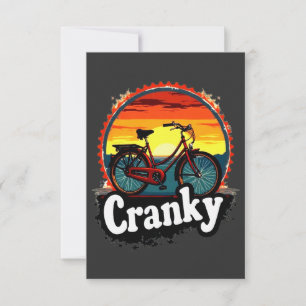 Cranky Sunset Bicycle Tee – Energise Your Ride Thank You Card